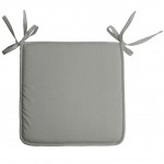 Galette de chaise Unie en polyester - Mastic Galette de chaise Unie en polyester - Mastic