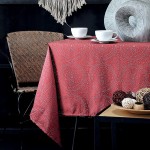 Nappe carrée brodée Kolam Rouge 140 x 240 cm Nappe carrée brodée Kolam Rouge 140 x 240 cm
