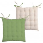 Coussin de chaise - 2 faces Mousse et Lin 40 cm Coussin de chaise - 2 faces Mousse et Lin 40 cm