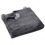 Plaid tout doux Gris fonc 130 x 160 cm