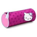 Trousse ronde Hello Kitty Fuschia et Etoiles