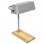 Lampe de table Gris mat et Bois Lampe de table Gris mat et Bois