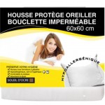 Housse de protection d'oreiller bouclette Imperméable 60 x 60 Housse de protection d'oreiller bouclette Imperméable 60 x 60