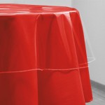 Nappe plastique transparente ronde 180 cm