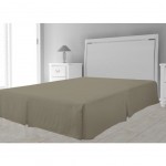 Cache sommier microfibre 90 x 190 cm - Taupe