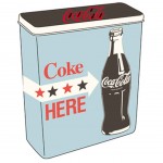 Boite rectangulaire mtallique Coca-cola