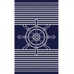Serviette Marin en Velours de coton Jacquard 170 x 95 cm Serviette Marin en Velours de coton Jacquard 170 x 95 cm