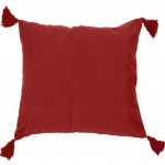 Housse de coussin à pompons non garnie Housse de coussin à pompons non garnie