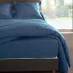 Housse de couette Azur en percale de coton 80 fils 200 x 200 cm