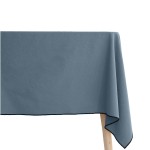 Nappe en coton teint lav coloris bleu Orage 160 x 160 cm