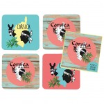 Boite de 4 sous verres Corse Boite de 4 sous verres Corse