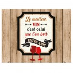 Torchon en coton dcor - Le Vin