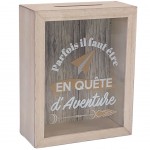 Tirelire en bois - Quête d'aventure Tirelire en bois - Quête d'aventure