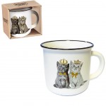 Tasse en céramique blanche Chats Tasse en céramique blanche Chats