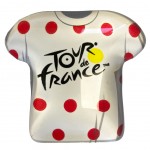 Magnet en rsine Tour de France Blanc  pois