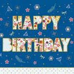 Happy Birthday - Carte Postale 3 volets avec enveloppe