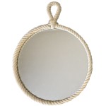 Miroir rond marin en cordage coton 40 cm
