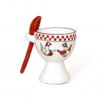 Coquetier en cramique blanc Les Oies