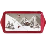 Plateau en M�lamine 30 cm D�cor Chalet de Montagne