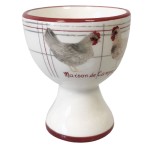 Coquetier en gr�s poules maison de campagne