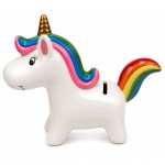 Tirelire licorne arc-en-ciel en c�ramique