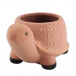 Cache Pot de Fleurs - Tortue en Terre Cuite Cache Pot de Fleurs - Tortue en Terre Cuite
