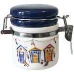 Pot  pices hermtique en Faence avec cuillre en bois