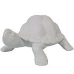 Lampe  poser tortue en porcelaine blanche 31.5 cm