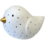 Lampe  poser oiseau en porcelaine blanche 24 cm