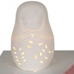 Lampe  poser blanche Poupe Russe