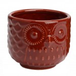 Pot pour fleurs chouette rouge Pot pour fleurs chouette rouge