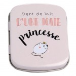 Petite boite à dents de lait Princesse en métal Petite boite à dents de lait Princesse en métal