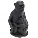 Statuette de décoration Maman singe et bébé
