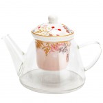 Théière SACHA en verre et Porcelaine Théière SACHA en verre et Porcelaine