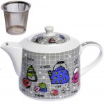 Théière Thème cuisine avec un infuseur en métal Théière Thème cuisine avec un infuseur en métal