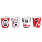 Set Expresso Hiboux Rouge Set Expresso Hiboux Rouge