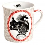 Mini mug gris en céramique Ecureuils Mini mug gris en céramique Ecureuils