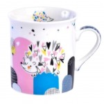 Mini Tasse blanche en céramique Hérissons amoureux Mini Tasse blanche en céramique Hérissons amoureux
