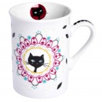 Tasse en céramique Chat et fleurs Tasse en céramique Chat et fleurs