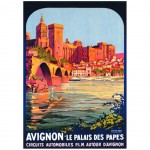 Grande plaque mtal Avignon