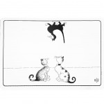 Set de table Chats de Dubout - Chat au plafond Set de table Chats de Dubout - Chat au plafond