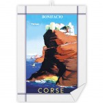 Torchon de cuisine rectangulaire en coton Corse