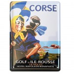 Petite plaque mtallique Ile Rousse Corse 21 x 15 cm