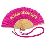 �ventail paillet� rose fuchsia avec dragonne
