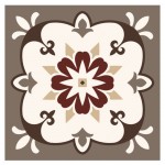 6 stickers carreaux - marron 15 x 15 cm