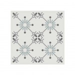 6 stickers  carreaux de ciment Blanc - Gris et Bleu 15 x 15 cm