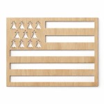 D�coration murale drapeau Breton en bois 90 cm