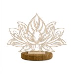Dcoration  poser fleur de lotus en bois
