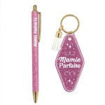 Set cadeau mamie parfaite stylo paillet� et porte-cl�s