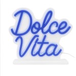 Lampe LED effet n�on Dolce Vita bleue USB